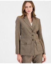 Anne Klein - Plaid Three-button Blazer - Lyst