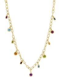 Effy - Effy Multi-gemstone Bezel Dangle 18" Collar Necklace (6-1/3 Ct. T.w. - Lyst