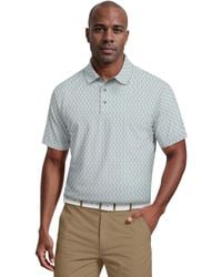 PGA TOUR - All-over Micro Jacquard Short-sleeve Golf Polo Shirt - Lyst