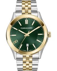 Ferragamo - Salvatore Swiss Classic Two-tone Stainless Steel Bracelet Watch 42mm - Lyst