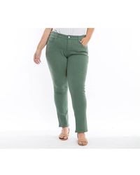 Slink Jeans - Plus Size Color Mid Rise Slim Pants - Lyst