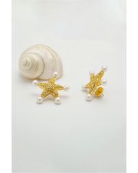Classicharms - Lila Starfish Stud Earrings - Lyst