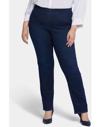 NYDJ - Plus Size Pull On Bailey Relaxed Straight Jeans - Lyst