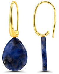 Macy's - Genuine Howlite Chrysocolla Teardrop Shape Drop On Hardwire Fishhook Closure Earrings - Lyst