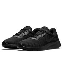 Nike Synthetic Tanjun High Rise Sneaker Boots in Black | Lyst