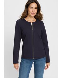 Olsen - Houndstooth Texture Jersey Jacket - Lyst