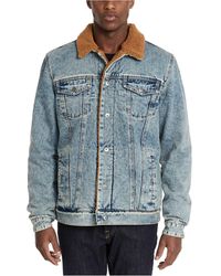 Buffalo David Bitton Mens Jistanzi Full Zip Washed Denim Fashion Jacket 