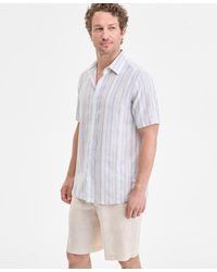 Club Room - Elevated Barry Regular-fit Stripe Button-down Linen Shirt - Lyst