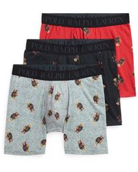 Polo Ralph Lauren - 3-pack Elastic Waist Boxer Briefs Holiday Gift Set - Lyst
