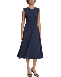 Calvin Klein - Sleeveless Pleated Bodice Dress - Lyst