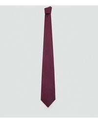 Mango - Plain Silk Tie - Lyst