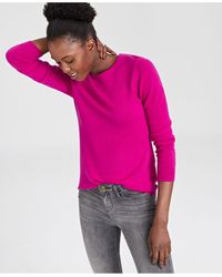 Charter Club Petite Jeweled Layered-Look Sweater in Bright Sapphire 