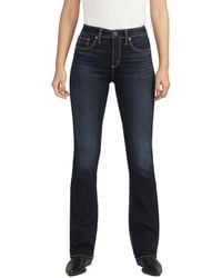 Silver Jeans Co. - Avery High Rise Curvy Fit Slim Bootcut Jeans - Lyst