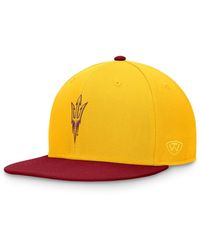 Top Of The World - Gold/maroon Arizona State Sun Devils Rally Two-tone Fitted Hat - Lyst