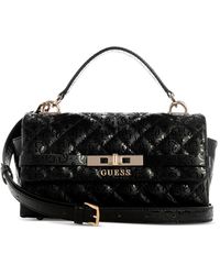 Guess - Idra Small Top Handle Quilted Flap Crossbody Bag - Lyst