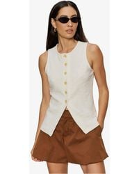 Sanctuary - Crewneck Button-front Knit Vest - Lyst