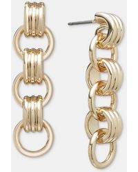 On 34th - Linked Linear Drop Earrings - Lyst