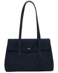 Fable England - Romilly Floral Applique Faux Suede Shoulder Bag - Lyst