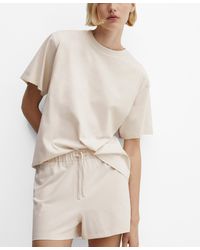 Mango - Short Two-piece Cotton Pajamas - Lyst