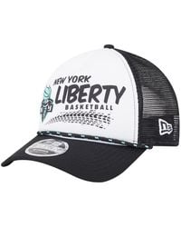 KTZ - And White/black New York Liberty 9forty A-frame Graphic Trucker Hat - Lyst