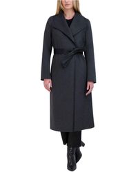 Comfy Belted Trench Coat, Elegant Lapel Neck Long Sleeve Coat, Women's  Clothing - Temu