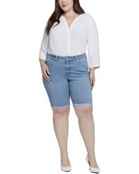NYDJ - Plus Size Briella Roll Cuff Denim Shorts - Lyst