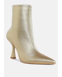 Rag & Co - Farnak Pleather Pointed Toe Ankle Boots - Lyst