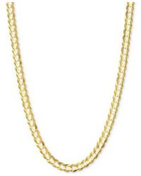 Italian Gold - Italian Open Curb Link Chain Necklace Collection 3 5 8mm In Solid 14k - Lyst
