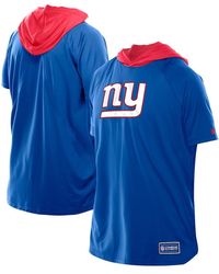 KTZ - New York Giants Combine Authentic Hooded Raglan Short-sleeve T-shirt - Lyst