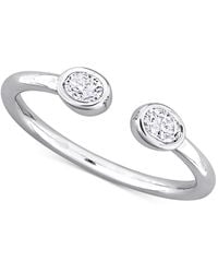 Macy's - Moissanite Bezel Polished Cuff Ring (3/8 Ct. T.w. - Lyst