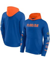 Fanatics - Royal/orange Florida Gators Color Block Badge Fleece Pullover Hoodie - Lyst
