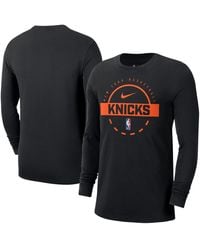 Nike - New York Knicks Authentic Long Sleeve Practice T-shirt - Lyst