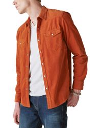 Lucky Brand - Corduroy Western Long Sleeve Snap-front Shirt - Lyst