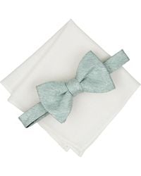 BarIII - Melange Chevron Solid Bow Tie And Pocket Square - Lyst