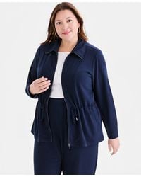 Style & Co. - Plus Size Luxlounge French Terry Zip Jacket - Lyst