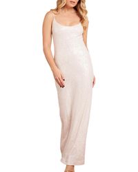 Needle & Thread - Yvonne Sequin Cami Gown - Lyst