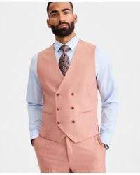Tayion Collection - Classic-fit Rust Solid Suit Separates Vest - Lyst