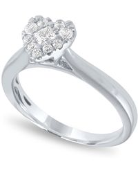 Macy's - Diamond Heart Halo Ring (1/3 Ct. T.w. - Lyst