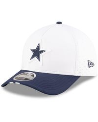 KTZ - White/navy Dallas Cowboys 2025 Nfl Training Camp A-frame 9forty Adjustable Hat - Lyst