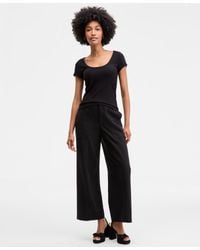 On 34th - Ribbed Scoop-neck Tee - Lyst