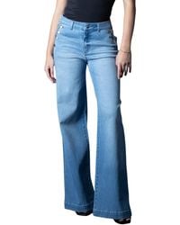 Blue Revival - Mid-rise Wide-leg Sailor-button Jeans - Lyst