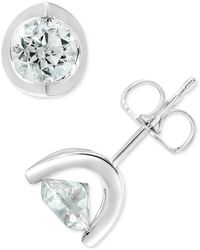 Macy's - Diamond Tension Mount Stud Earrings (1-1/2 Ct. T.w. - Lyst