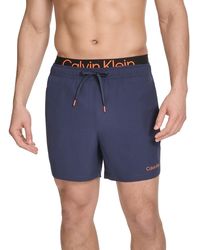 Calvin Klein - Logo Elastic Waist Modern Euro 5" Volley Swim Trunks - Lyst