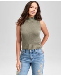 And Now This - Mock-neck Sleeveless Sweater Top - Lyst