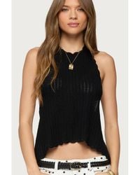 Edikted - Ivey Backless Crochet Halter Top - Lyst