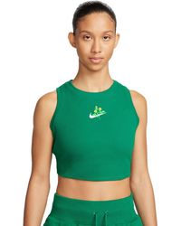Nike - Sportswear Essential Cropped Ribbed Tank Top - Lyst