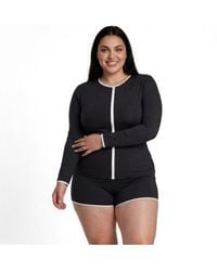 Calypsa - Plus Size Full Zip Peyton Two-toned Collection - Lyst