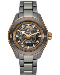 Rado - Swiss Automatic Captain Cook Skeleton Gray High-tech Ceramic & Titanium Bracelet Watch 43mm - Lyst