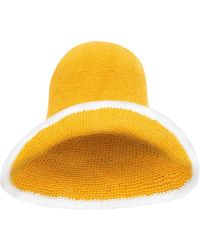 BrunnaCo - Bloom Line Crochet Sun Hat In Canary - Lyst