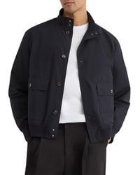 Reiss - Latent Technical Button-through Bomber Jacket - Lyst